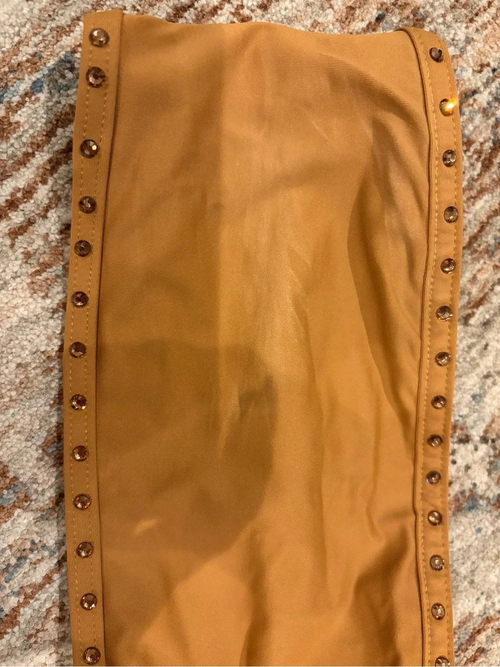 SKIMS Camel Stud-Trim bikini top